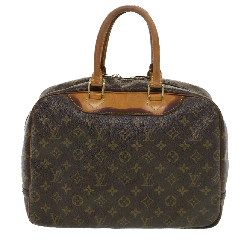 Compact crossbody bags for travelLOUIS VUITTON Monogram Deauville Hand Bag M47270 LV Auth 38957