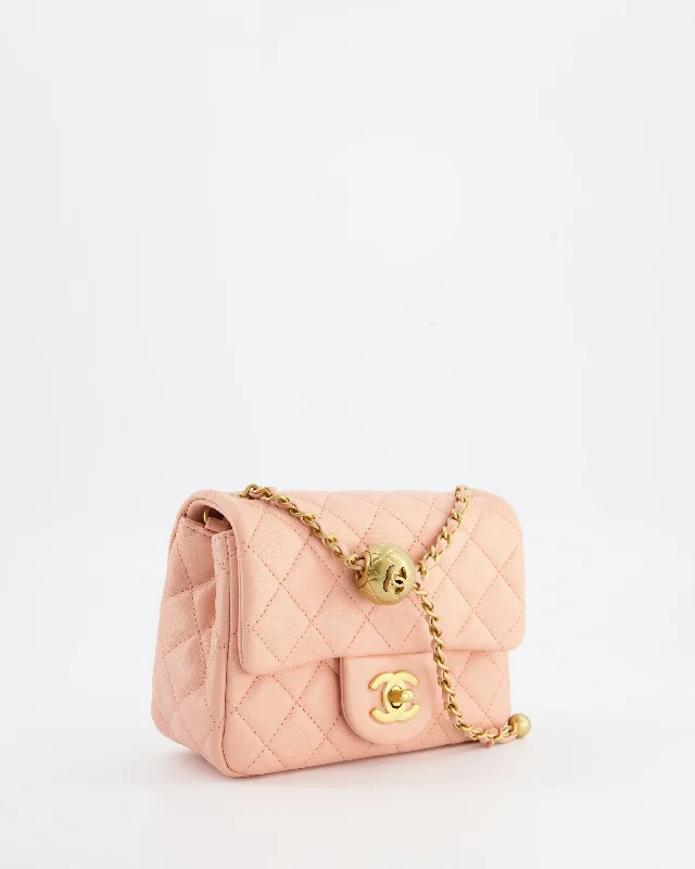 High-quality leather messenger bagsChanel Pearl Crush Mini Square Flap Bag with Brushed Gold Hardware