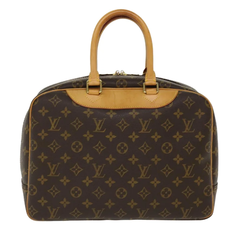 Designer bags with top handlesLOUIS VUITTON Monogram Deauville Hand Bag M47270 LV Auth 38072