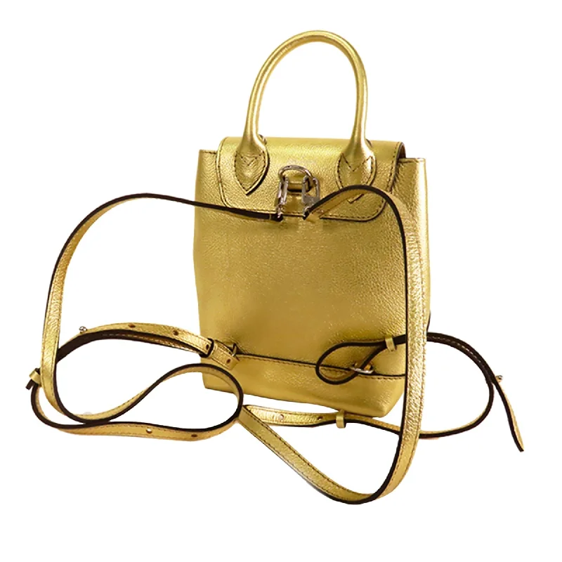 Designer bags with gold hardwareLouis Vuitton Mini Lockme Backpack 36372)