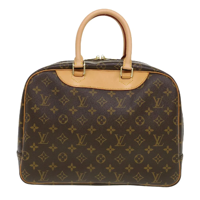 Minimalist leather handbagsLOUIS VUITTON Monogram Deauville Hand Bag M47270 LV Auth am4015