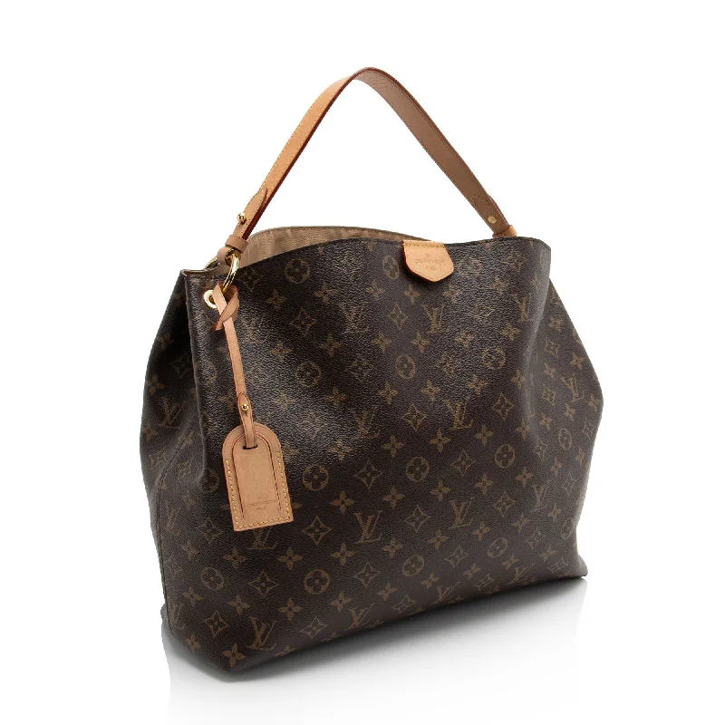 Water-resistant travel backpacksLouis Vuitton Monogram Canvas Graceful MM Hobo (602OqV)