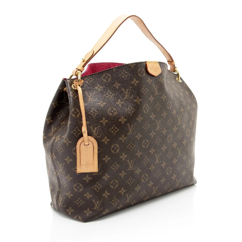 Elegant clutch bags for weddingsLouis Vuitton Monogram Canvas Graceful MM Hobo (lgMYps)