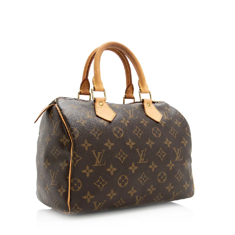 Durable leather bags for daily useLouis Vuitton Monogram Canvas Speedy 25 Satchel (SHF-20295)