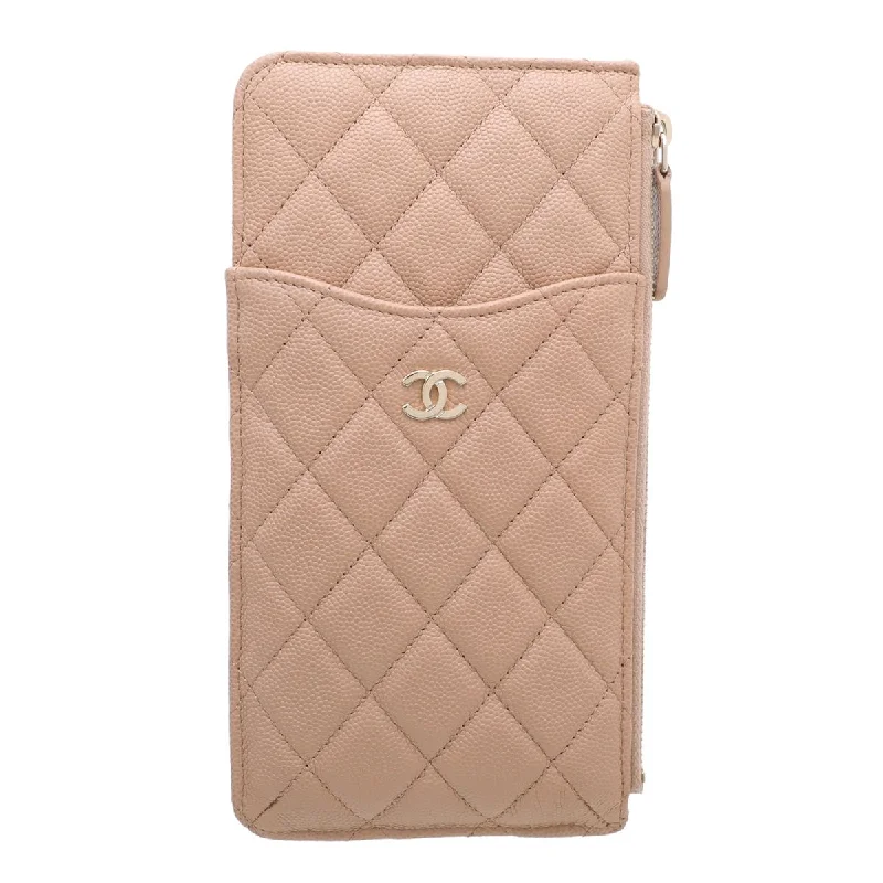 Eco-friendly tote bags for shoppingChanel Beige CC Classic Flat Phone Wallet