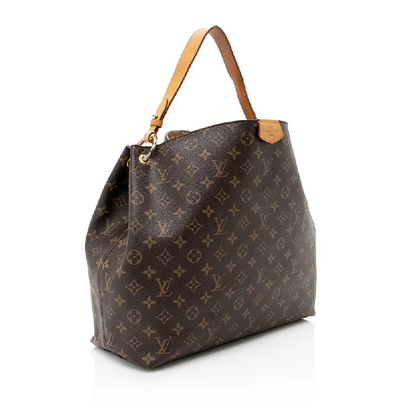 Luxury bags with exotic skinsLouis Vuitton Monogram Canvas Graceful MM Hobo (20173)