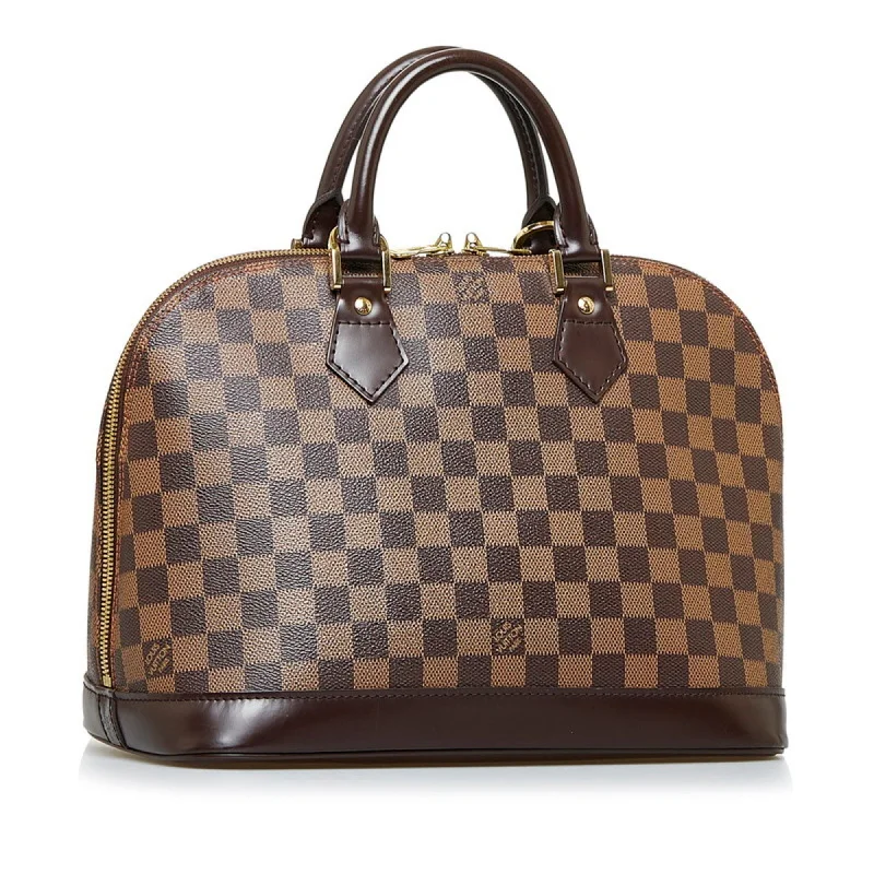 Affordable leather bagsLOUIS VUITTON Damier Alma Handbag N53151 Brown PVC Leather Ladies