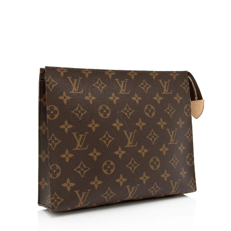 Designer bags with top handlesLouis Vuitton Monogram Canvas Toiletry Pouch 26 (SHF-Qfgdpa)