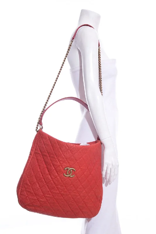 Vegan leather handbagsChanel 2012/2013 Red Caviar Leather "Shopper Hobo"