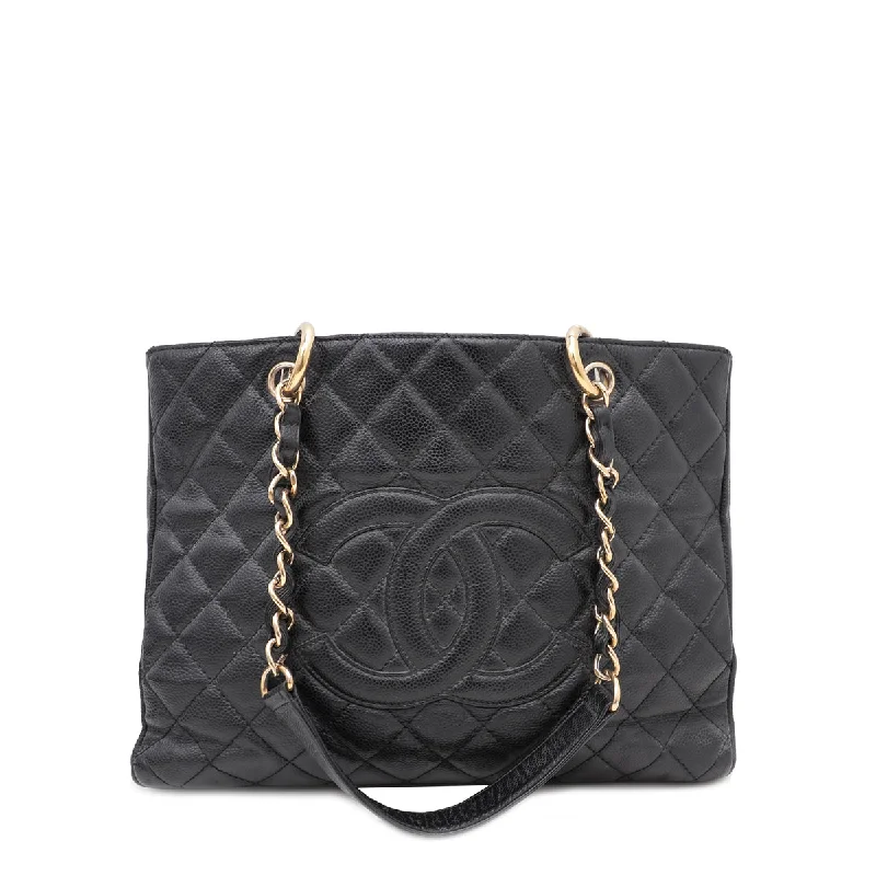 High-end designer bags for menChanel Black CC GST Medium Tote Bag