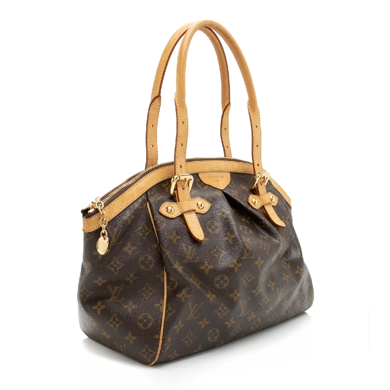 Durable leather bags for daily useLouis Vuitton Monogram Canvas Tivoli GM Satchel (SHF-23552)