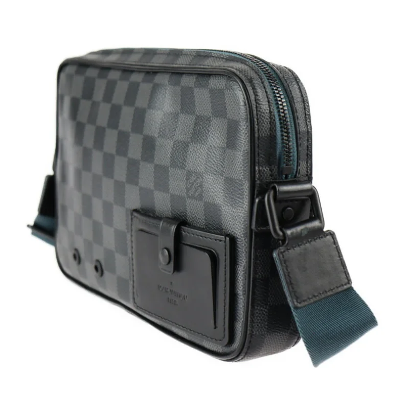 Affordable designer bag dupesLOUIS VUITTON Alpha Messenger Shoulder Bag N40188 Damier Graphite Canvas Leather Black