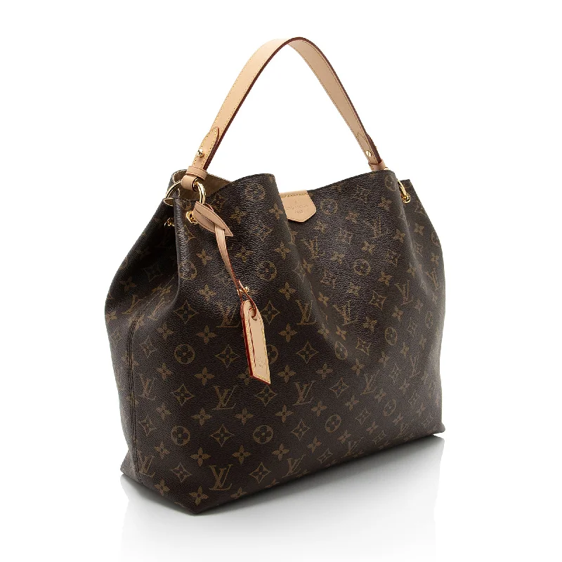 Designer bags with gold hardwareLouis Vuitton Monogram Canvas Graceful MM Hobo (1qwA9E)