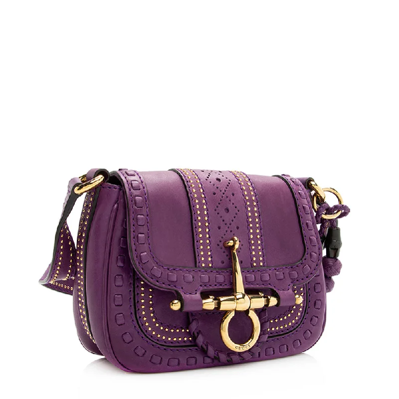 High-quality leather messenger bagsGucci Leather Snaffle Bit Small Shoulder Bag (SHF-20362)