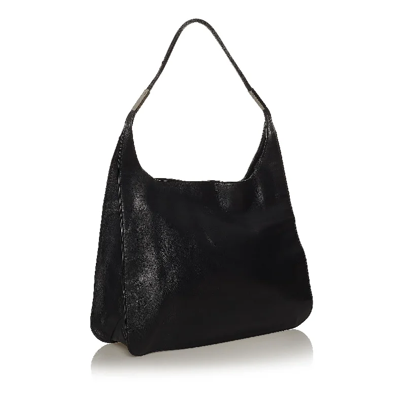 Trendy bucket bags for summerGucci Leather Shoulder Bag (29237)