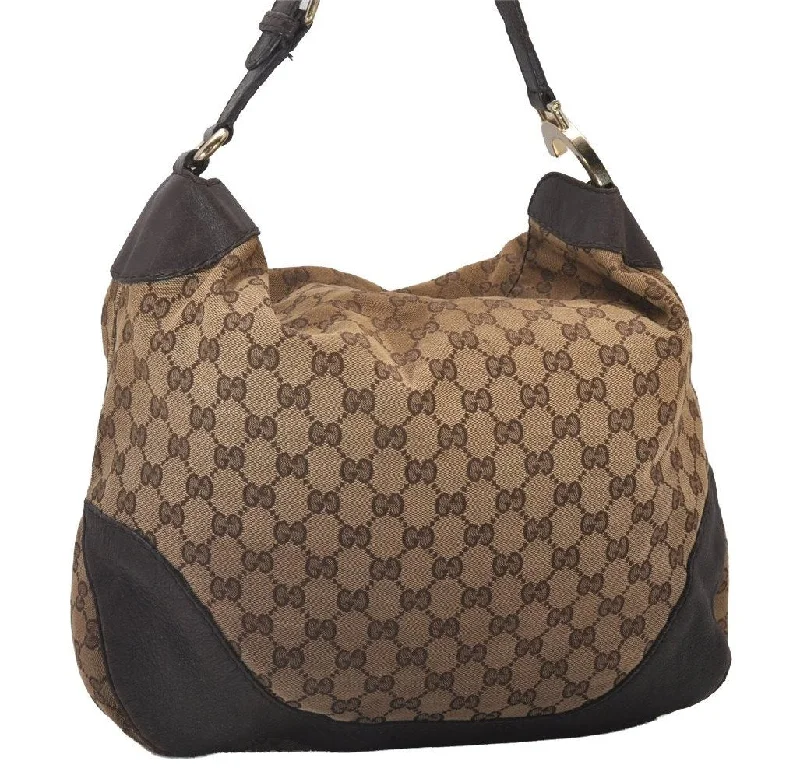 Affordable designer bag dupesAuthentic GUCCI Charlotte Shoulder Tote Bag GG Canvas Leather 203506 Brown 5116I