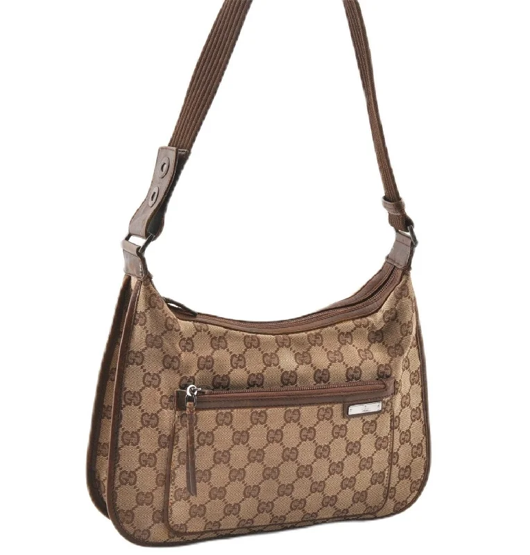 Best bags for weekend getawaysAuthentic GUCCI Vintage Shoulder Bag Purse GG Canvas Leather 0014198 Brown 0150G