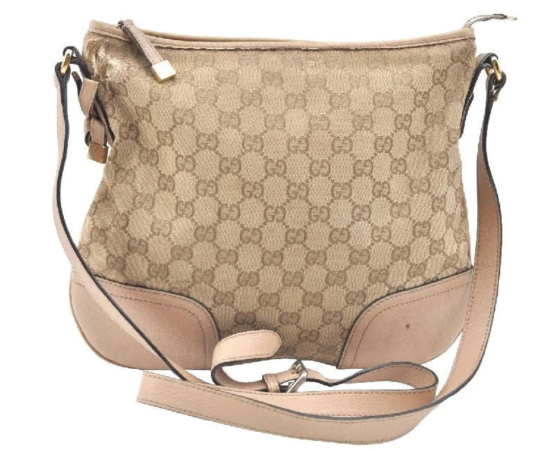 Designer bags for womenAuthentic GUCCI Princy Ribbon Canvas Shoulder Cross Body Bag 204939 Beige K5667