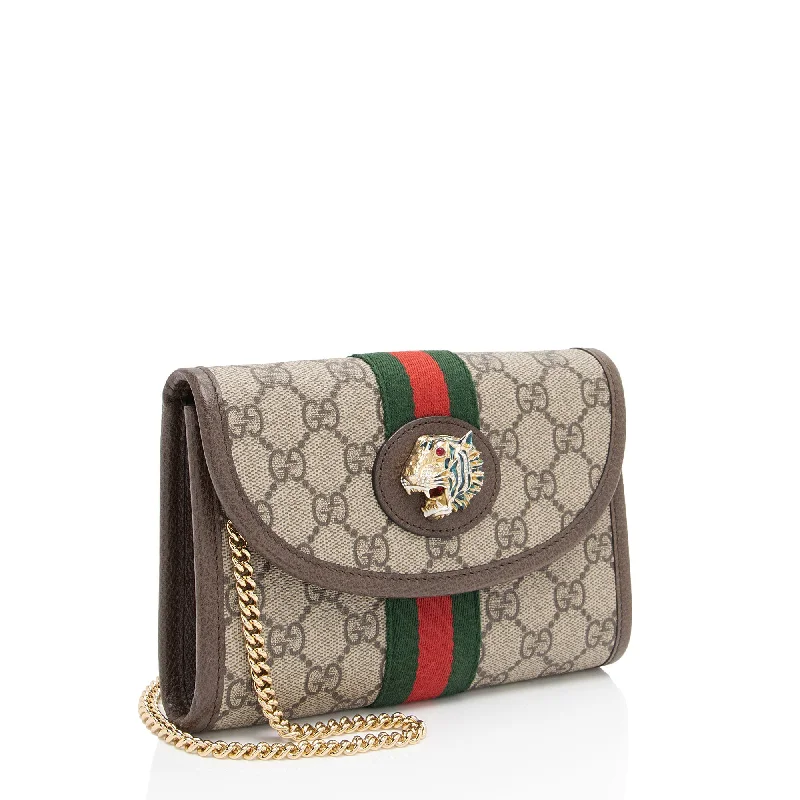 Affordable luxury bags Gucci GG Supreme Rajah Slim Mini Flap Bag (mFDQig)