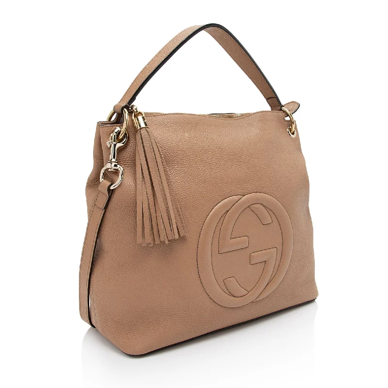 Minimalist leather handbagsGucci Leather Soho Large Convertible Shoulder Bag (94bctP)