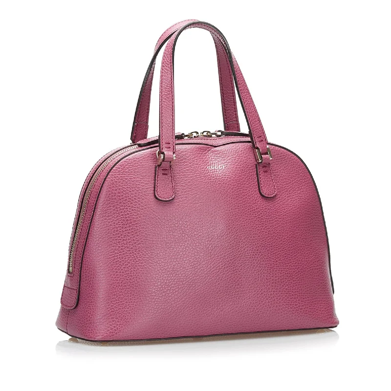 Affordable leather bagsGucci Lady Dollar Dome Satchel Leather (36568)